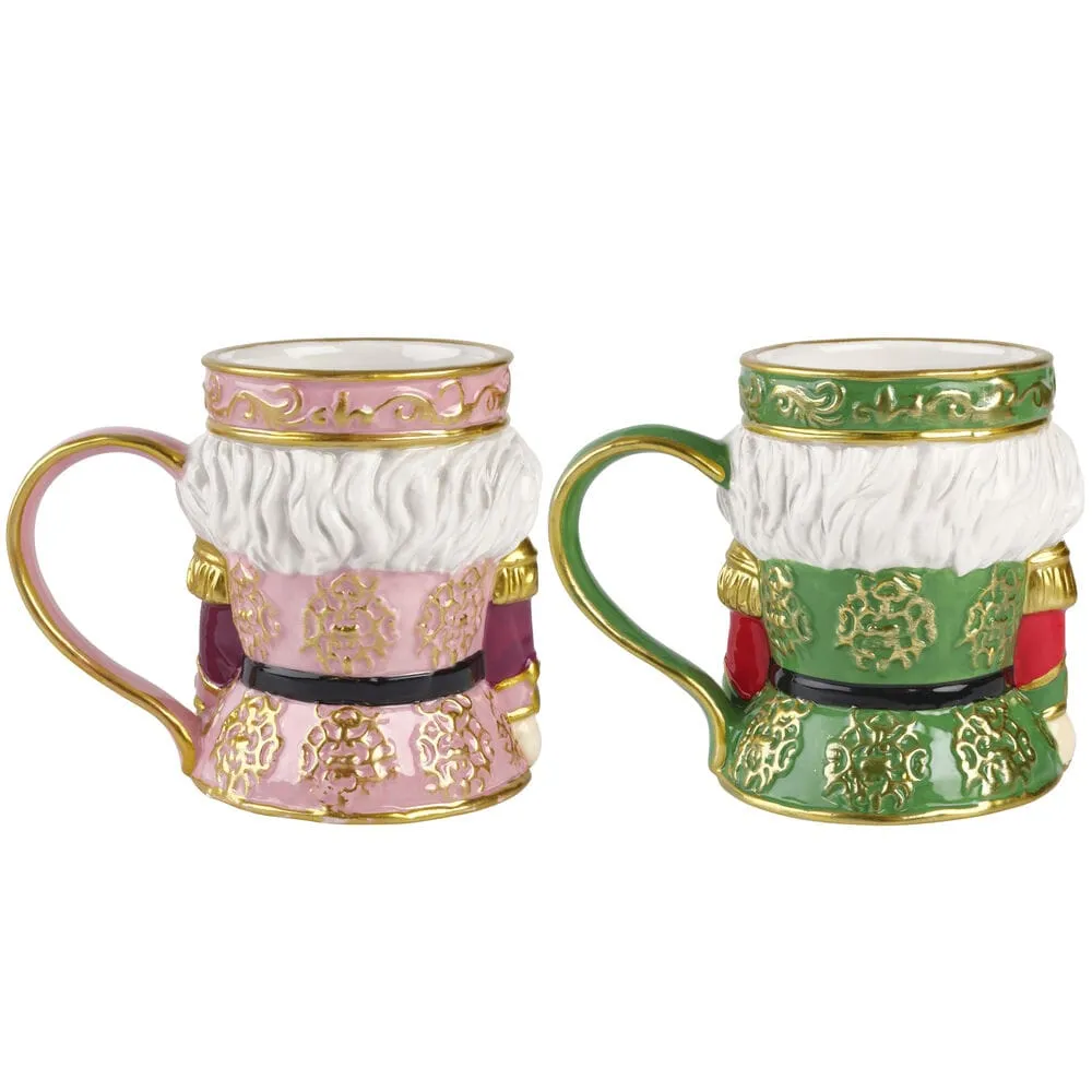 Fitz and Floyd Nutcracker set 2 tazze terracotta schiaccianoci