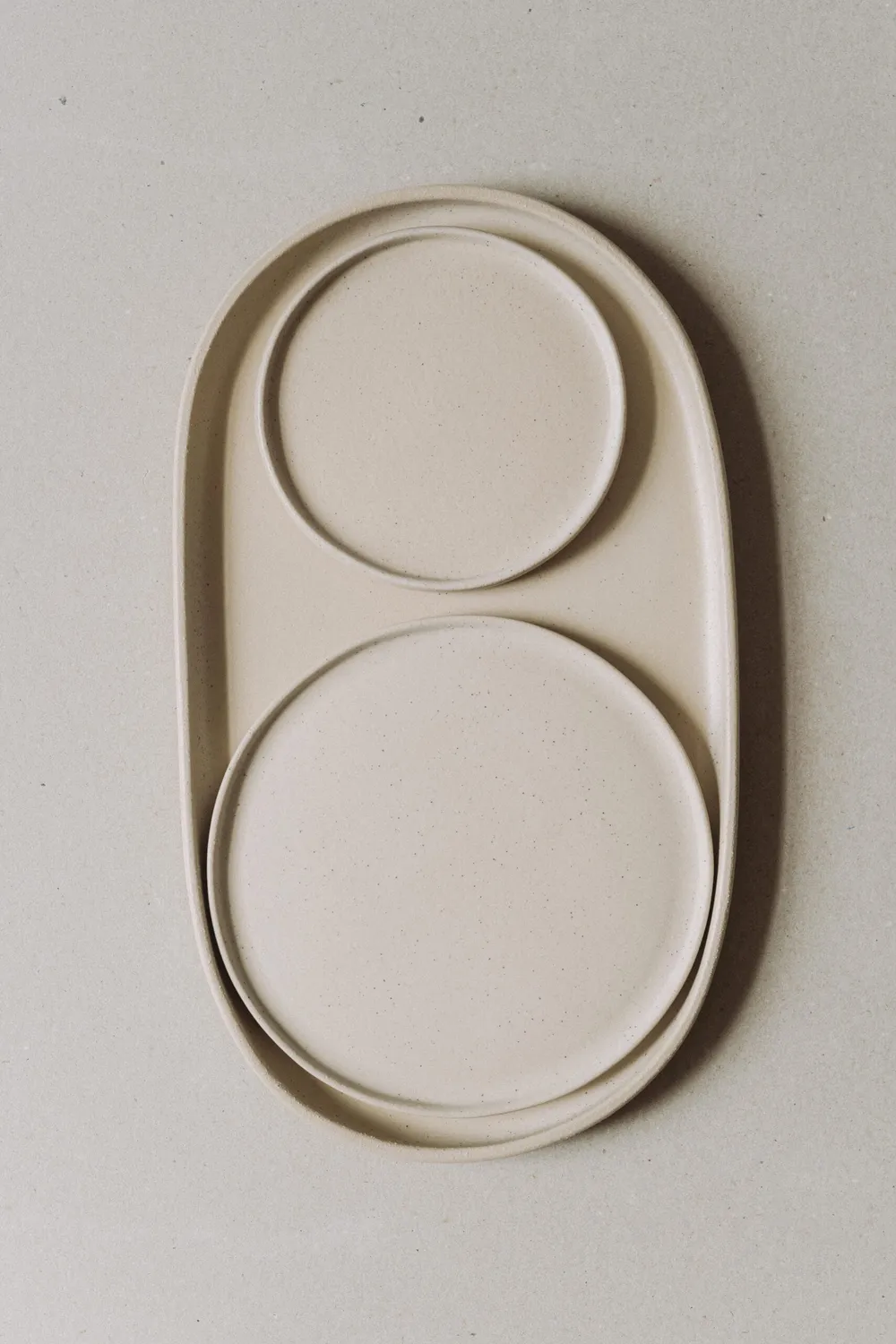 Poemi Terra Vanilla vassoio 41 cm bianco