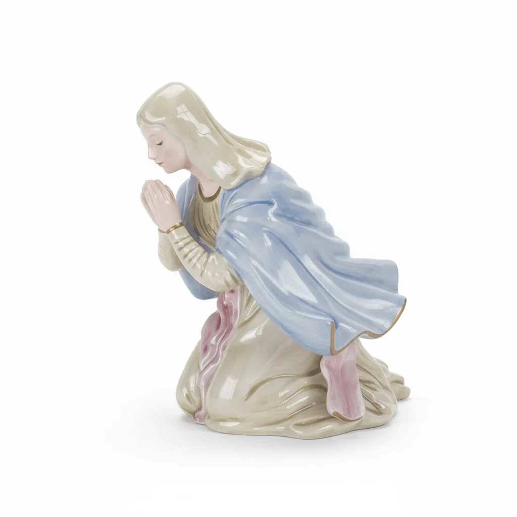 Fitz and Floyd Nativity Maria statuina presepe 16 cm dipinta a mano