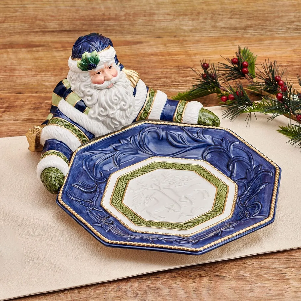 Fitz and Floyd Telluride Santa ciotola da portata blu