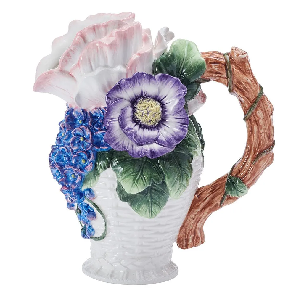 Fitz and Floyd Jardin brocca vaso bouquet floreale