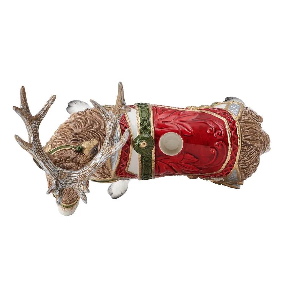 Fitz and Floyd Telluride portacandele cervo ceramica