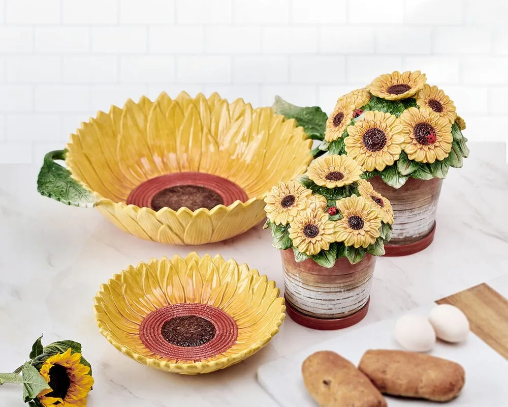 Fitz and Floyd Provence Sunflower ciotola servizio girasole