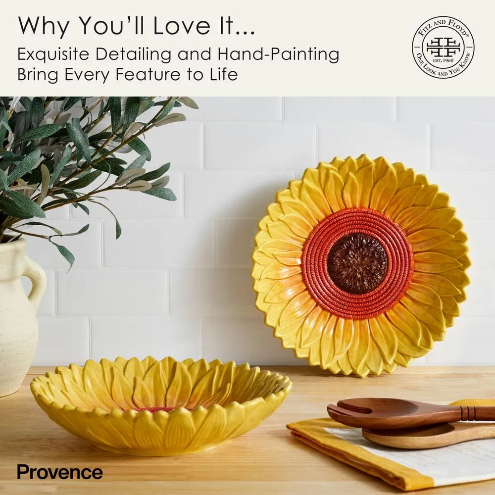Fitz and Floyd Provence Sunflower ciotole pasta 2 pezzi girasole