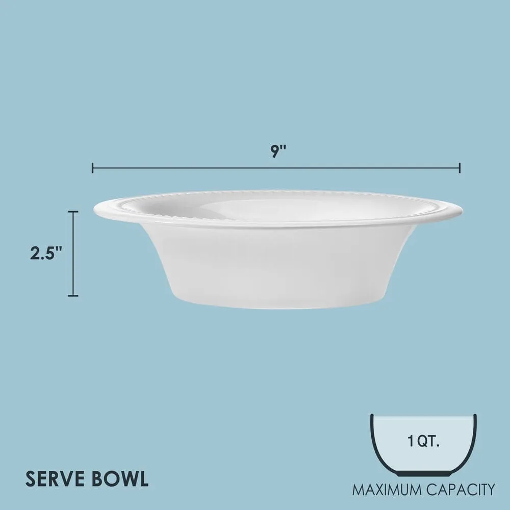 Fitz and Floyd Nevaeh White ciotola servizio perlinata bone china