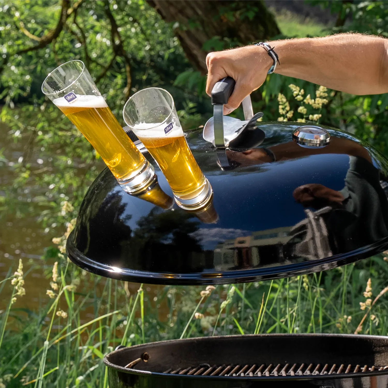 Silwy bicchieri magnetici birra in cristallo antiscivolo campeggio