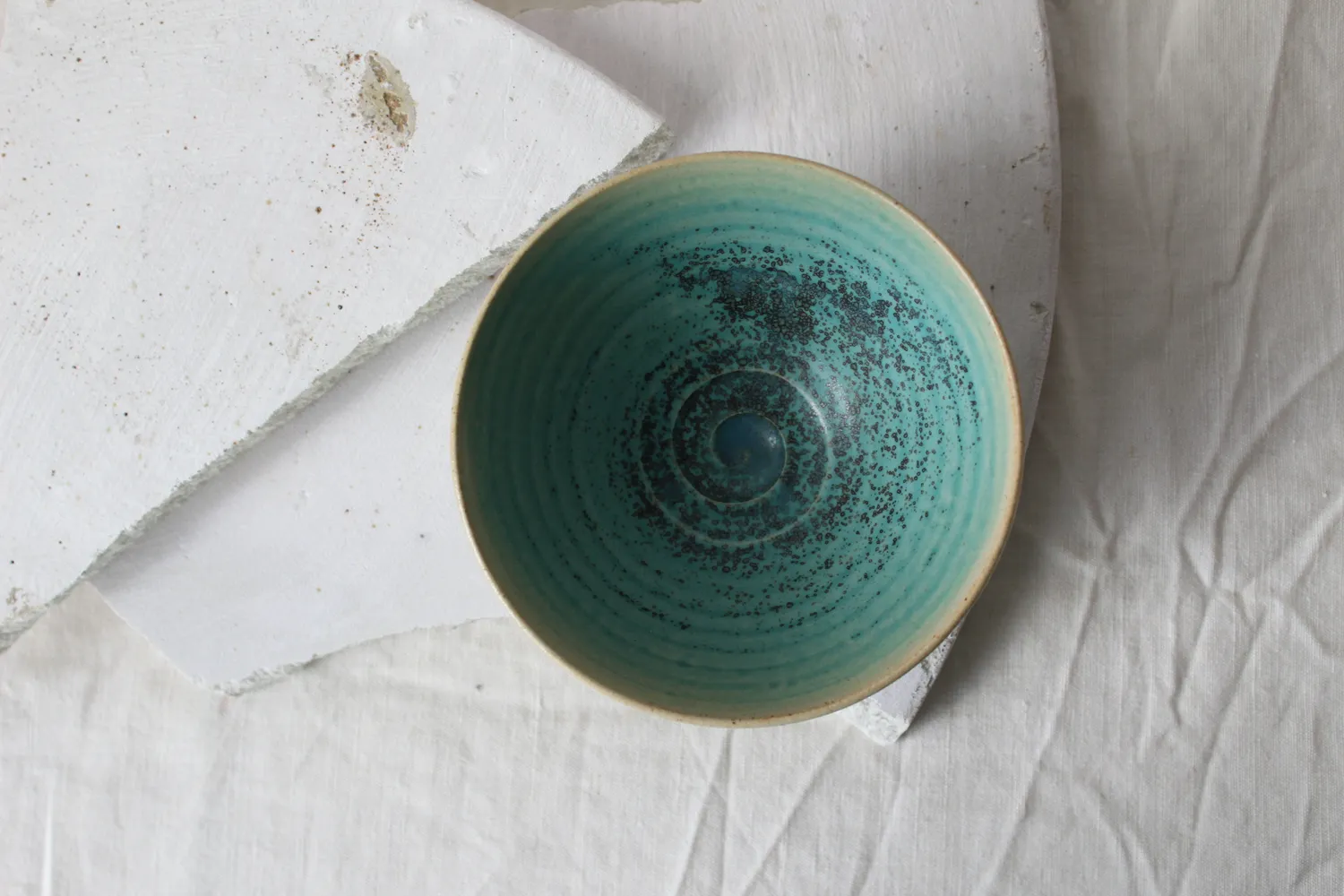 Studio Delta Pottery Baia ciotolina grès turchese 12,5 cm