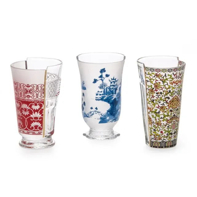 Seletti Hybrid Clarice set 3 bicchieri cocktail vetro