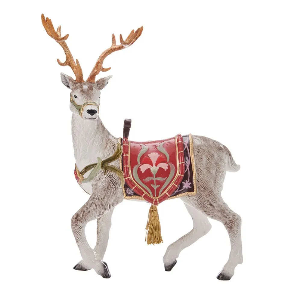Fitz and Floyd Chalet statuetta cervo ceramica 37 cm