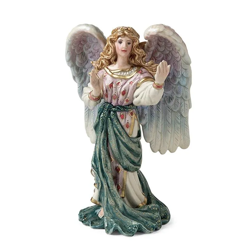 Fitz and Floyd Nativity Angelo Statuetta 26 cm Dipinta a Mano