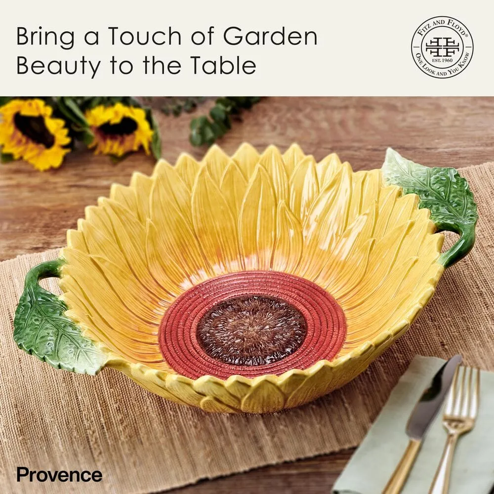 Fitz and Floyd Provence Sunflower ciotola servizio girasole