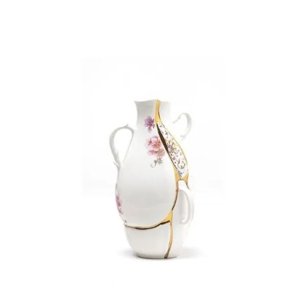 Seletti Kintsugi vaso porcellana con oro