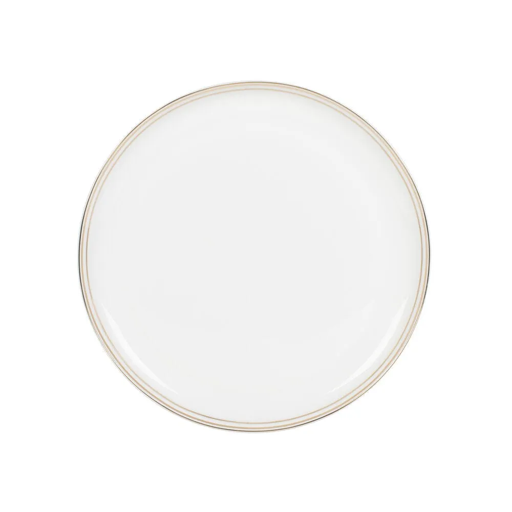Fitz and Floyd Nevaeh White servizio 16 piatti bone china oro