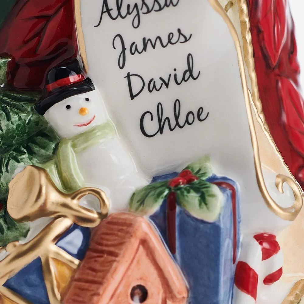 Fitz and Floyd Holiday Home Studio Santa statuetta 33 cm maiolica