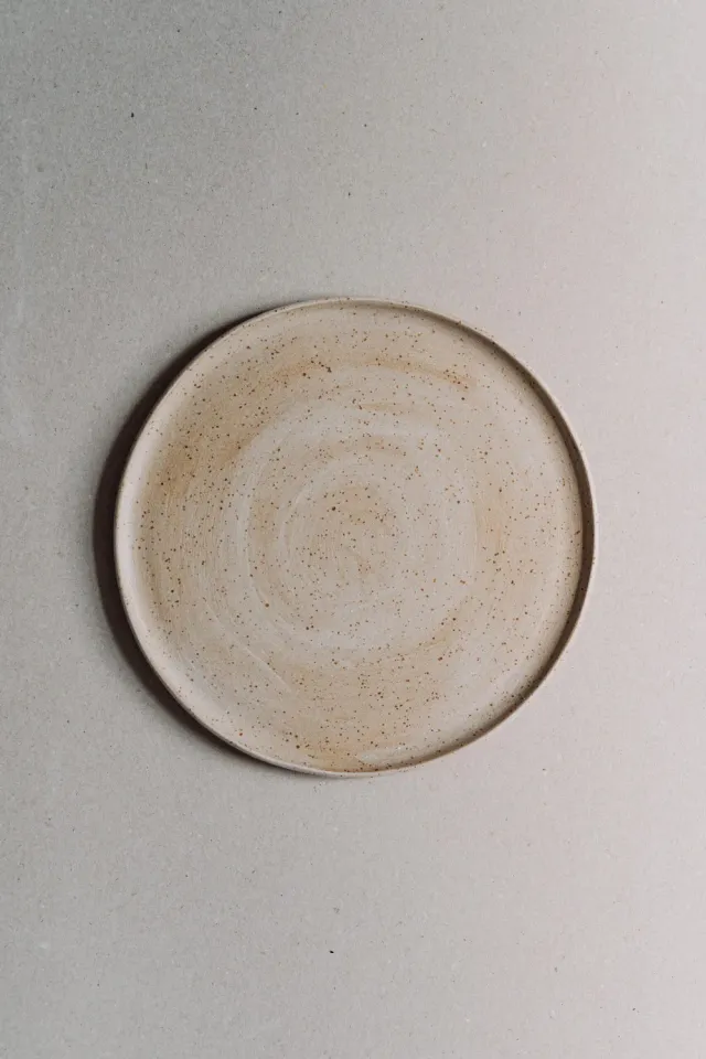 Poemi Earth Piatto Piano 27 cm Crema in Gres