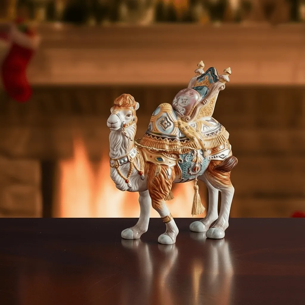 Fitz and Floyd Nativity Cammello Nubiano Statuetta 29 cm
