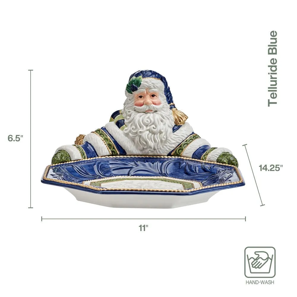 Fitz and Floyd Telluride Santa ciotola da portata blu