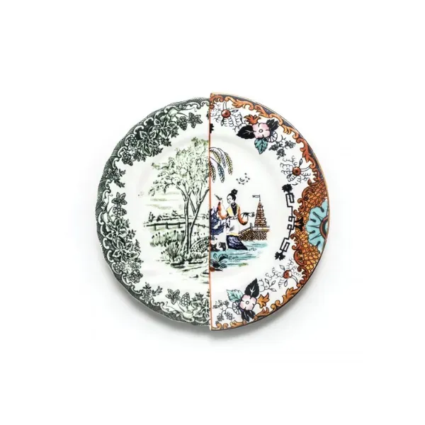 Seletti Hybrid Ipazia piatto piano bone china