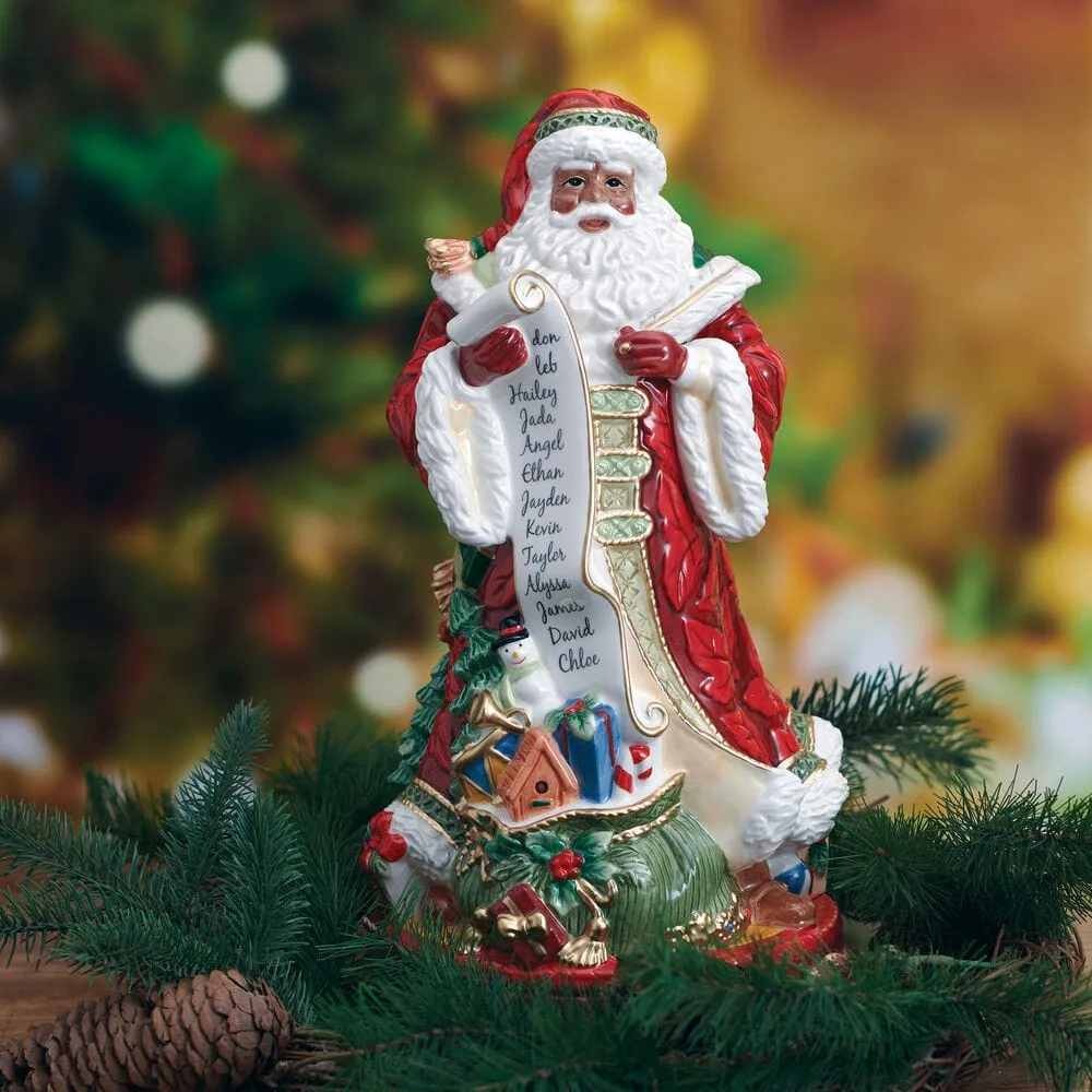 Fitz and Floyd Holiday Home Studio Santa statuetta 33 cm maiolica