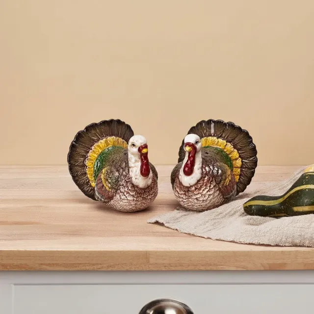 Fitz and Floyd Thanksgiving Traditions set sale pepe tacchino