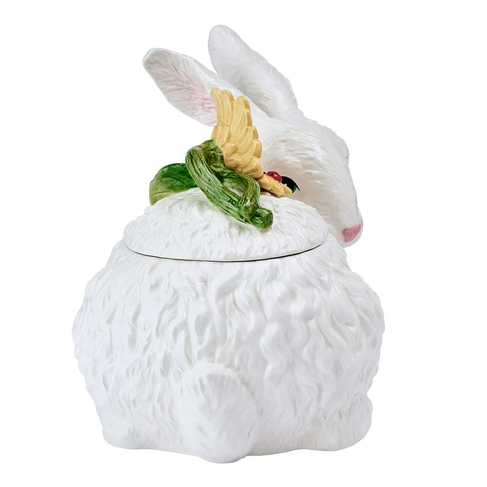 Fitz and Floyd Sunflower Rabbit biscottiera coniglio terracotta