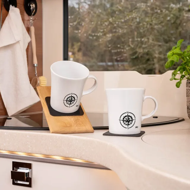 Silwy Travel Lust tazze magnetiche porcellana con pad