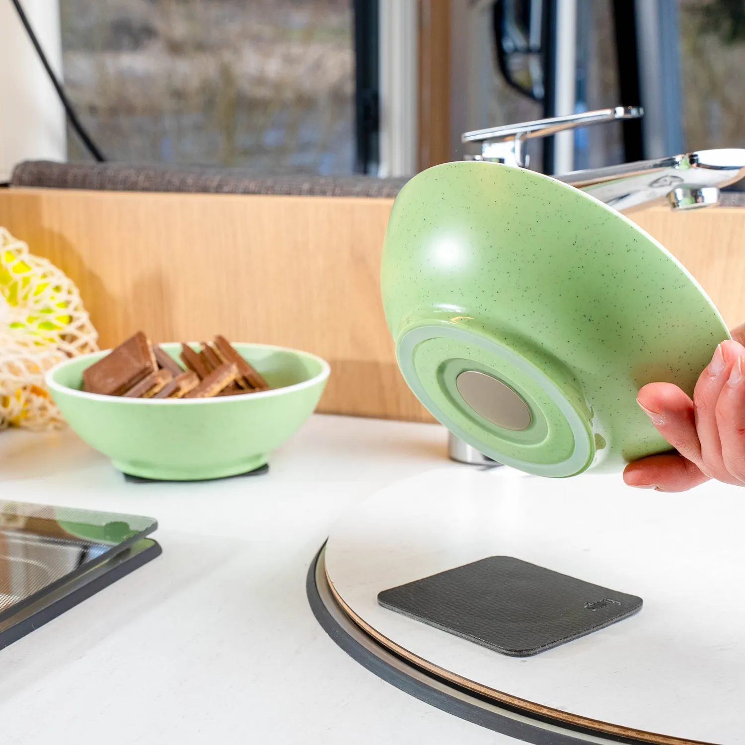 Silwy Dolomit Green set stoviglie magnetiche plastica 8 pezzi