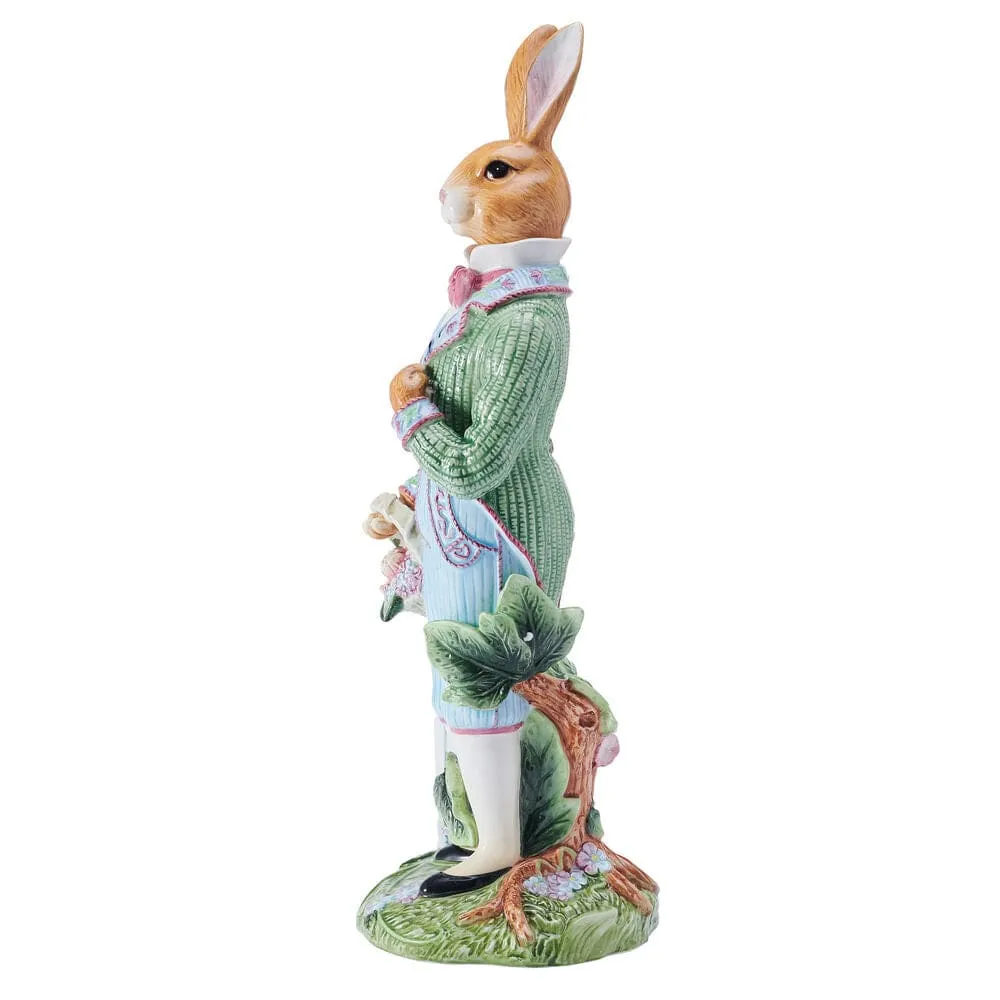 Fitz and Floyd Jardin statuetta coniglio maschio ceramica 40 cm