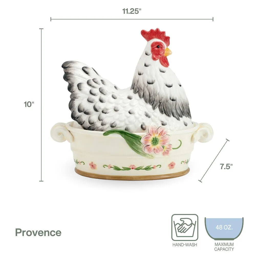 Fitz and Floyd Provence Hen zuppiera coperta gallina