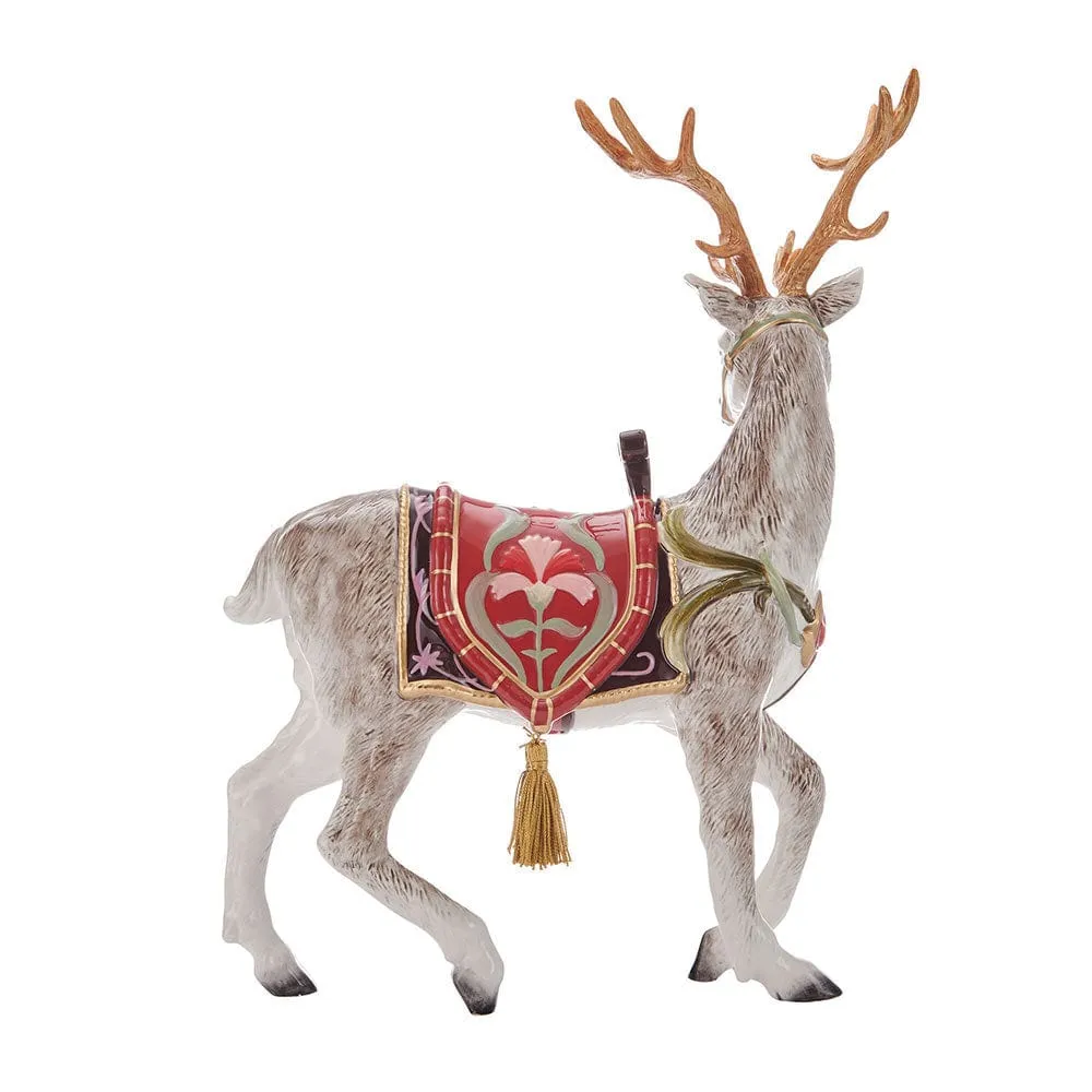 Fitz and Floyd Chalet statuetta cervo ceramica 37 cm