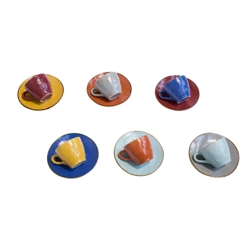 Novità Home Mediterraneo Set 6 Tazzine Caffè Gres