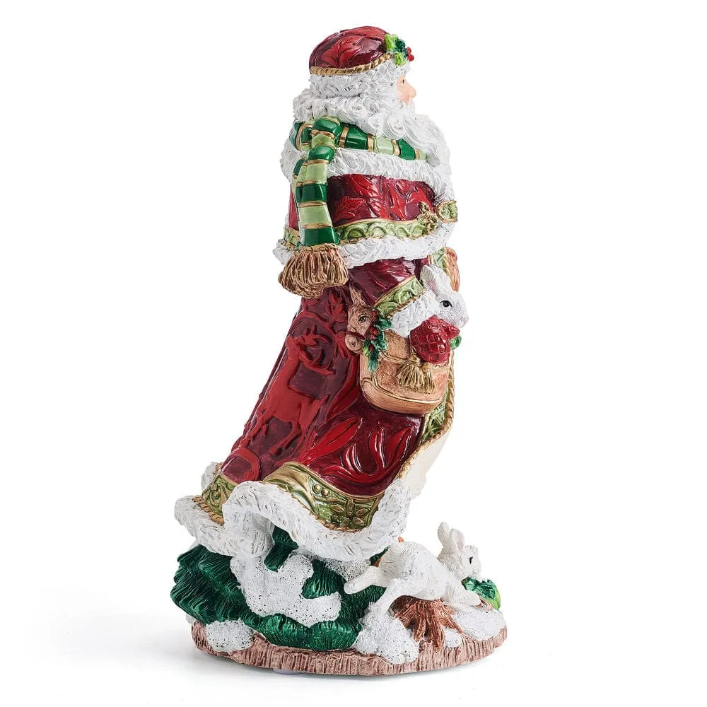 Fitz and Floyd Telluride Santa statuina musicale 28 cm resina