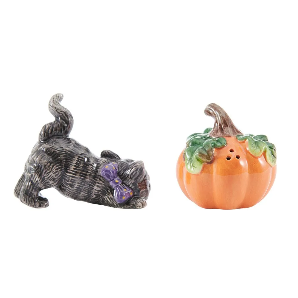 Fitz and Floyd Halloween set sale e pepe gatto zucca