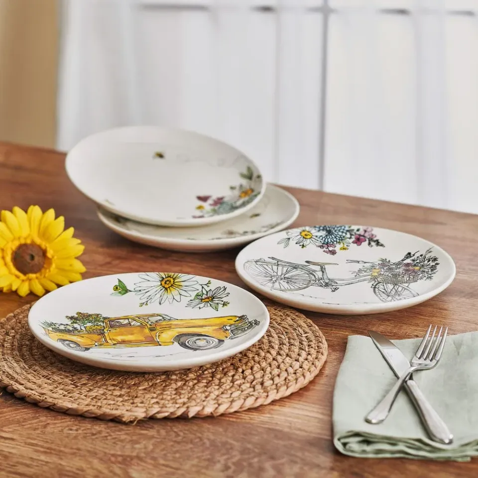 Fitz and Floyd Emi's Garden set 4 piattini floreali
