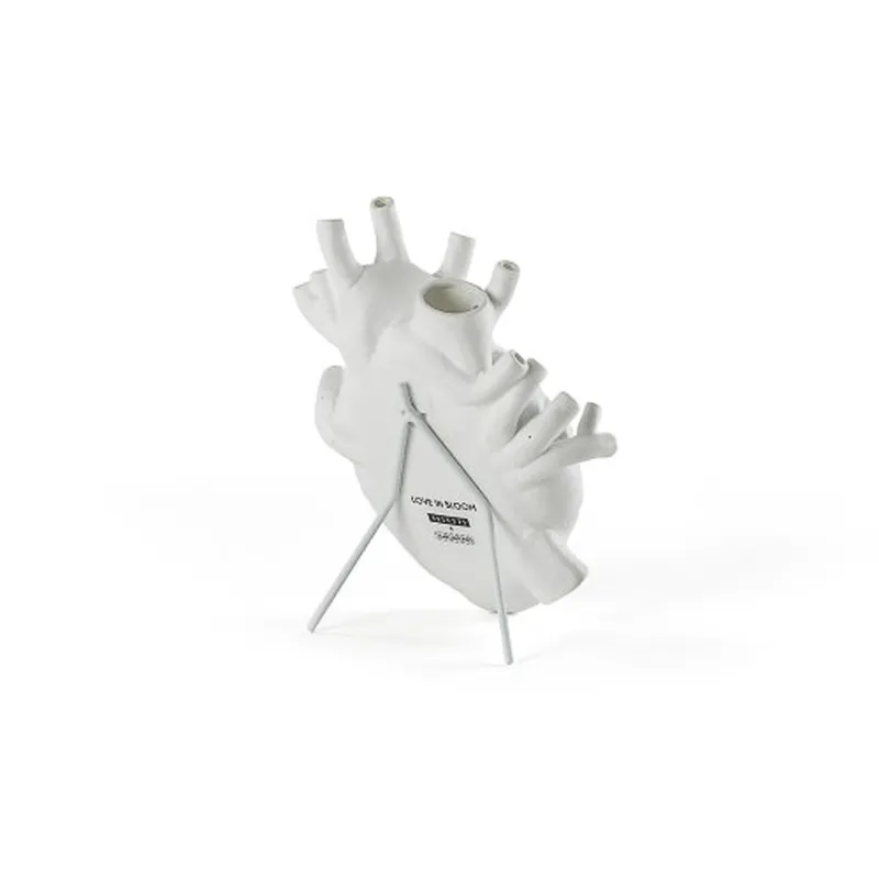 Seletti Love in Bloom vaso cuore porcellana