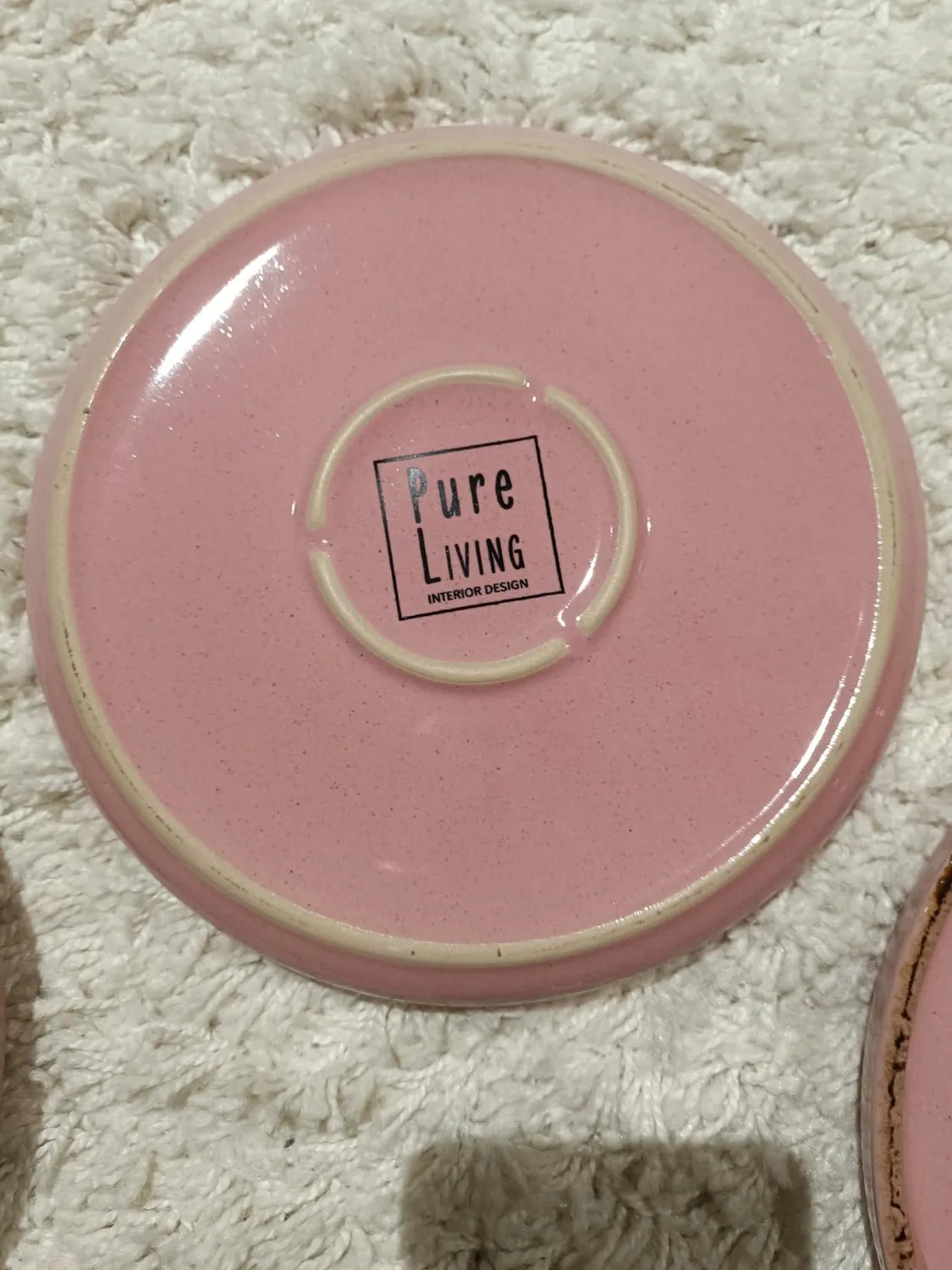 Pure Living Rustic set 6 piatti colazione gres rosa