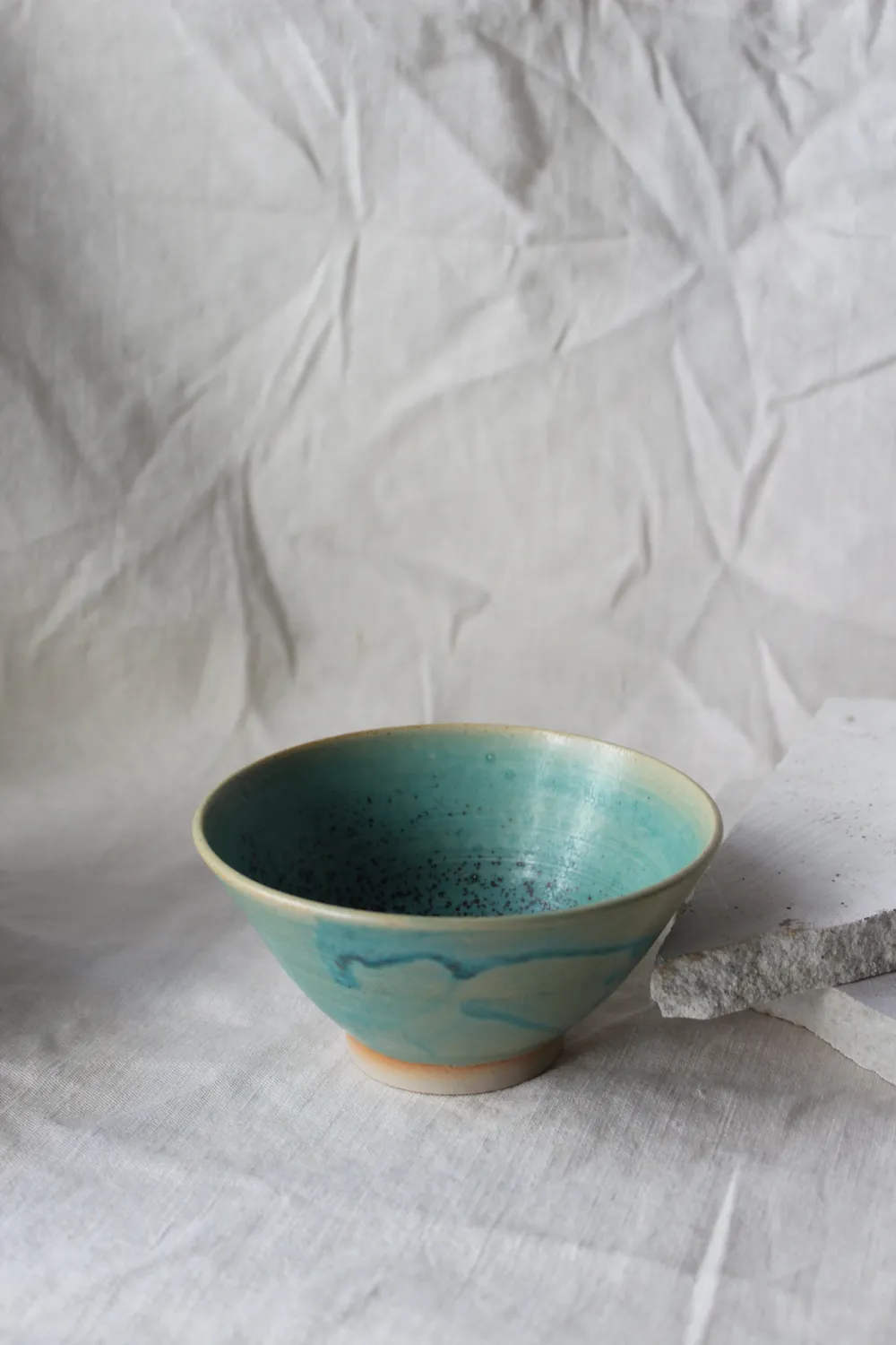 Studio Delta Pottery Baia ciotolina grès turchese 12,5 cm