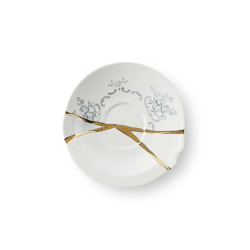 Seletti Kintsugi n.1 tazza caffè con piattino porcellana