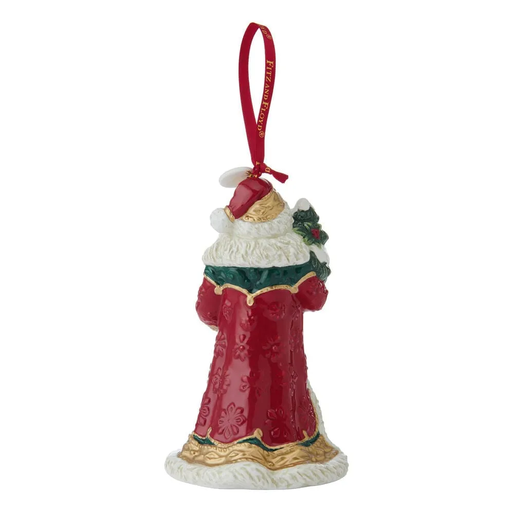 Fitz and Floyd Woodland Holiday campanella Santa 2025 ceramica
