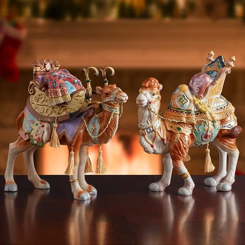 Fitz and Floyd Nativity Cammello Nubiano Statuetta 29 cm