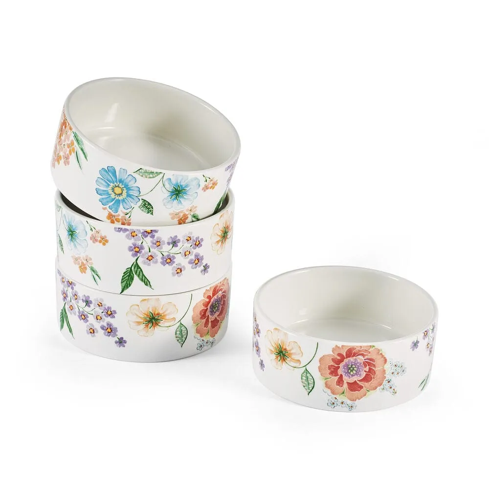 Fitz and Floyd Meadow set 4 ciotole snack fiori