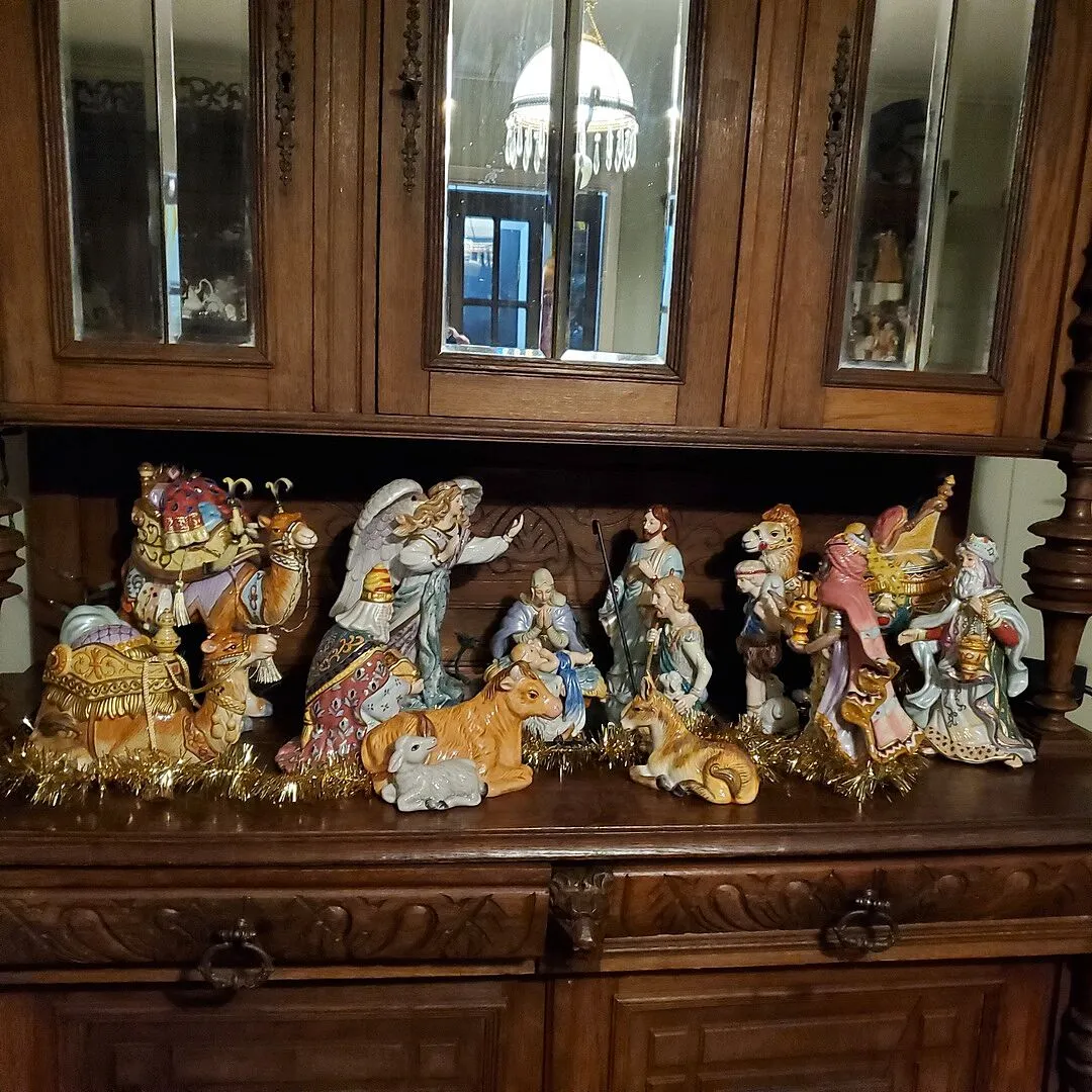 Fitz and Floyd Nativity Cammello Nubiano Statuetta 29 cm