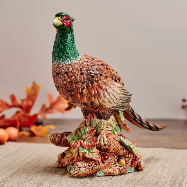 Fitz and Floyd Harvest statuetta fagiano ceramica 27 cm