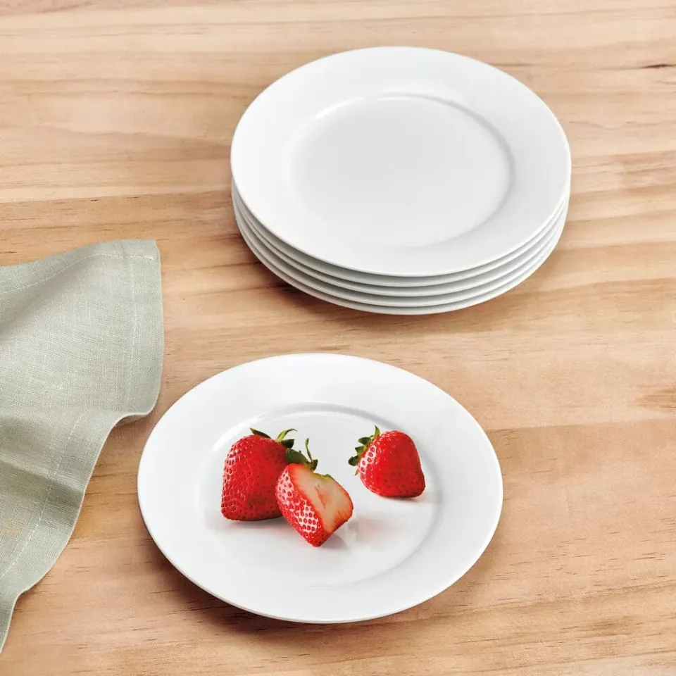 Fitz and Floyd Everyday White Classic Rim piatti antipasto set 6