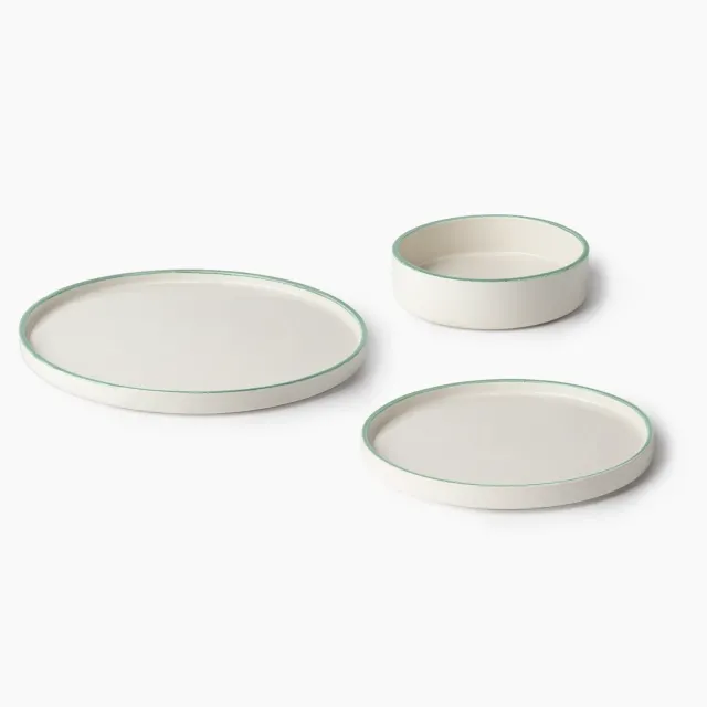 Gigi tris piatti ceramica rosso carminio 3 pezzi
