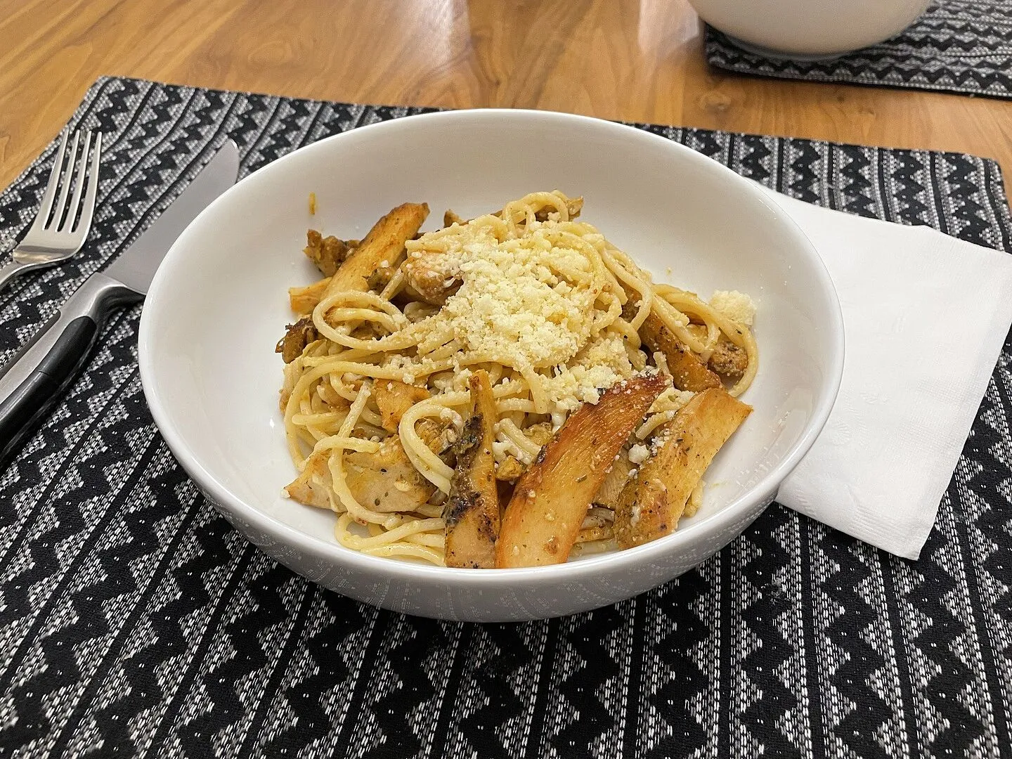 Fitz and Floyd Everyday White set 4 piatti pasta porcellana