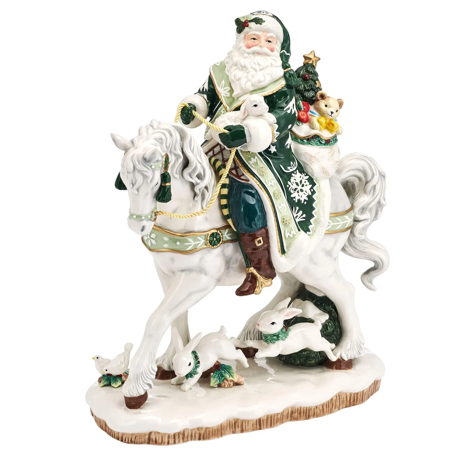 Fitz and Floyd Winter Frost statuina Babbo Natale 40 cm
