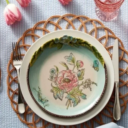 Fitz and Floyd English Garden Bloom set 4 piatti insalata 23 cm