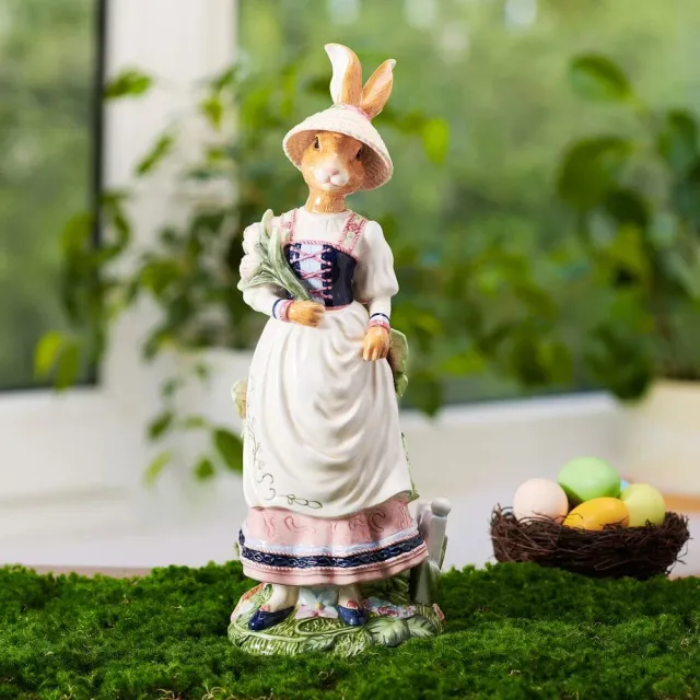 Fitz and Floyd Jardin statuetta coniglio femmina ceramica 44 cm