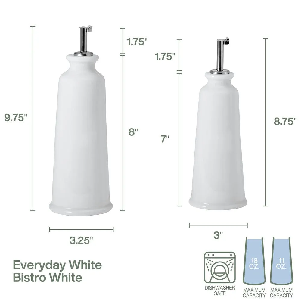Fitz and Floyd Everyday White Bistro oliera porcellana 2 pezzi